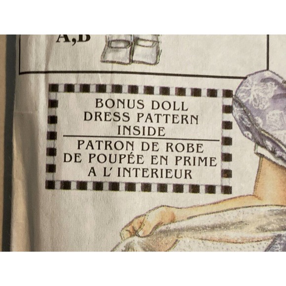 SIMPLICITY PATTERN 0619 DRESSES GIRLS SIZES 1/2 1 2 DOLL 18" UNCUT VINTAGE - Picture 3 of 5